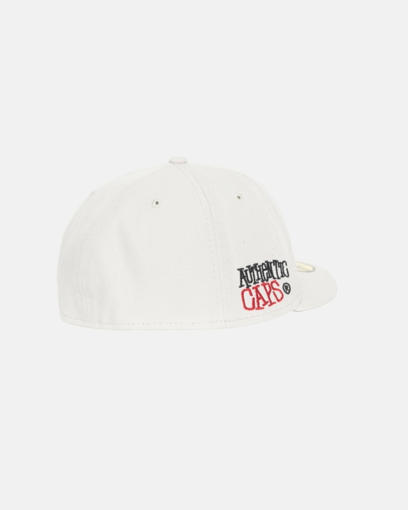 Beige Men's Stussy Authentic New Era Caps | CA0000373