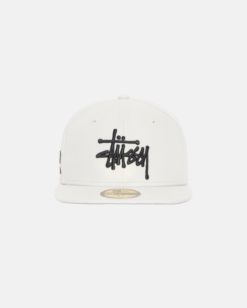 Beige Men\'s Stussy Authentic New Era Caps | CA0000373