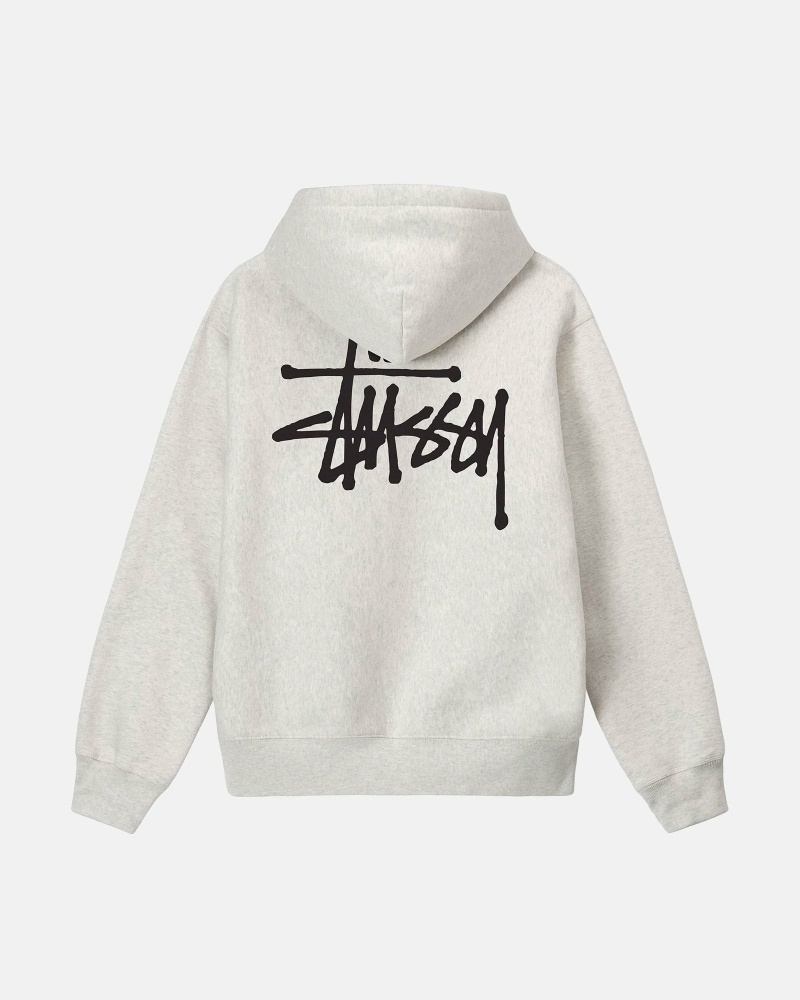 Beige Men\'s Stussy Basic Hoodies | CA0000009