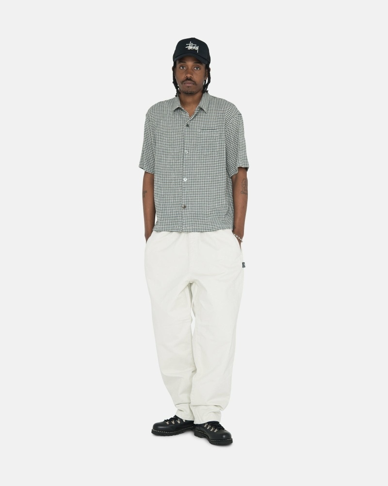 Beige Men's Stussy Brushed Beach Pants | CA0000542