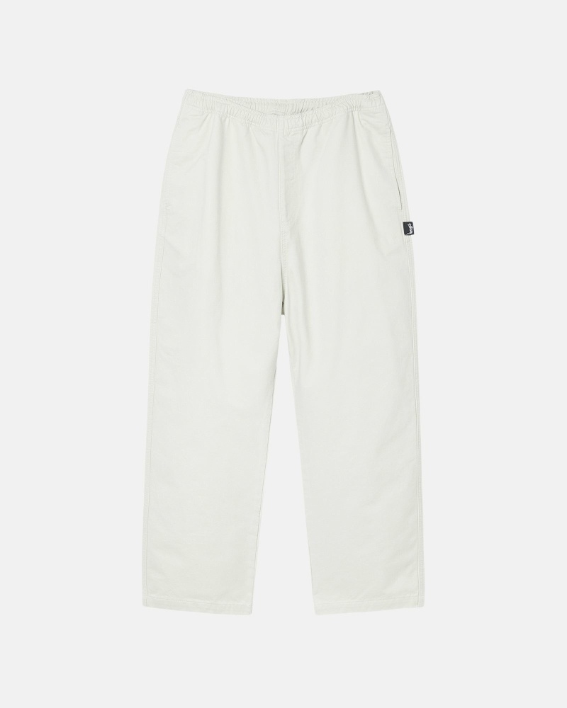 Beige Men\'s Stussy Brushed Beach Pants | CA0000542