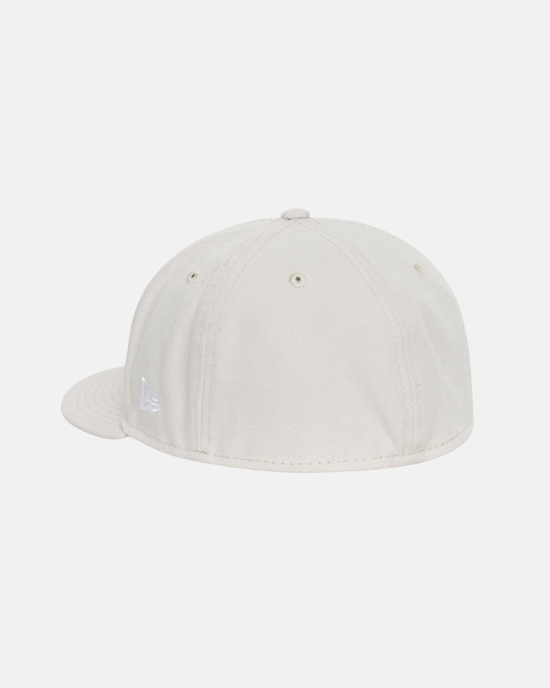 Beige Men's Stussy Curly S 59Fifty New Era Caps | CA0000428