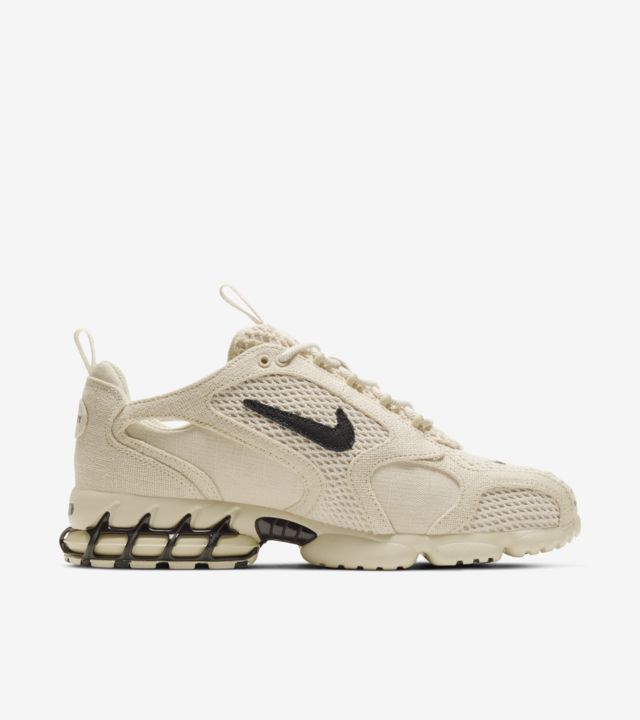 Beige Unisex Stussy & Nike Air Zoom Spiridon Cage 2 Fossil Shoes | CA0000610