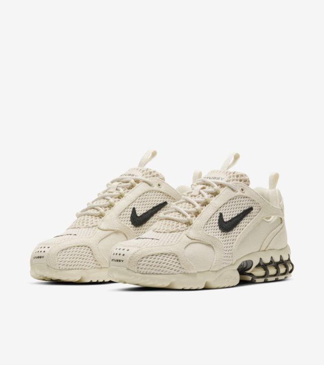 Beige Unisex Stussy & Nike Air Zoom Spiridon Cage 2 Fossil Shoes | CA0000610