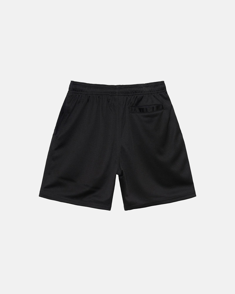 Black Men's Stussy 4X4 Mesh Short Shorts | CA0000617