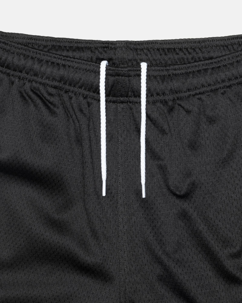 Black Men's Stussy 4X4 Mesh Short Shorts | CA0000617