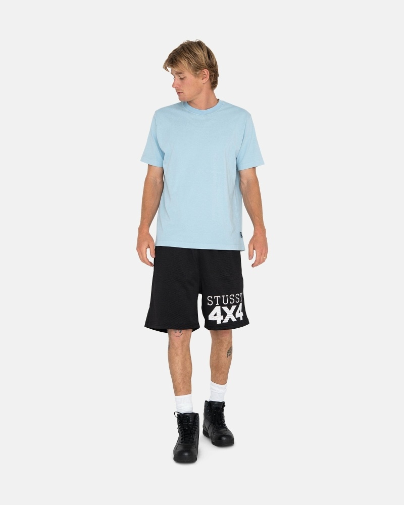 Black Men's Stussy 4X4 Mesh Short Shorts | CA0000617