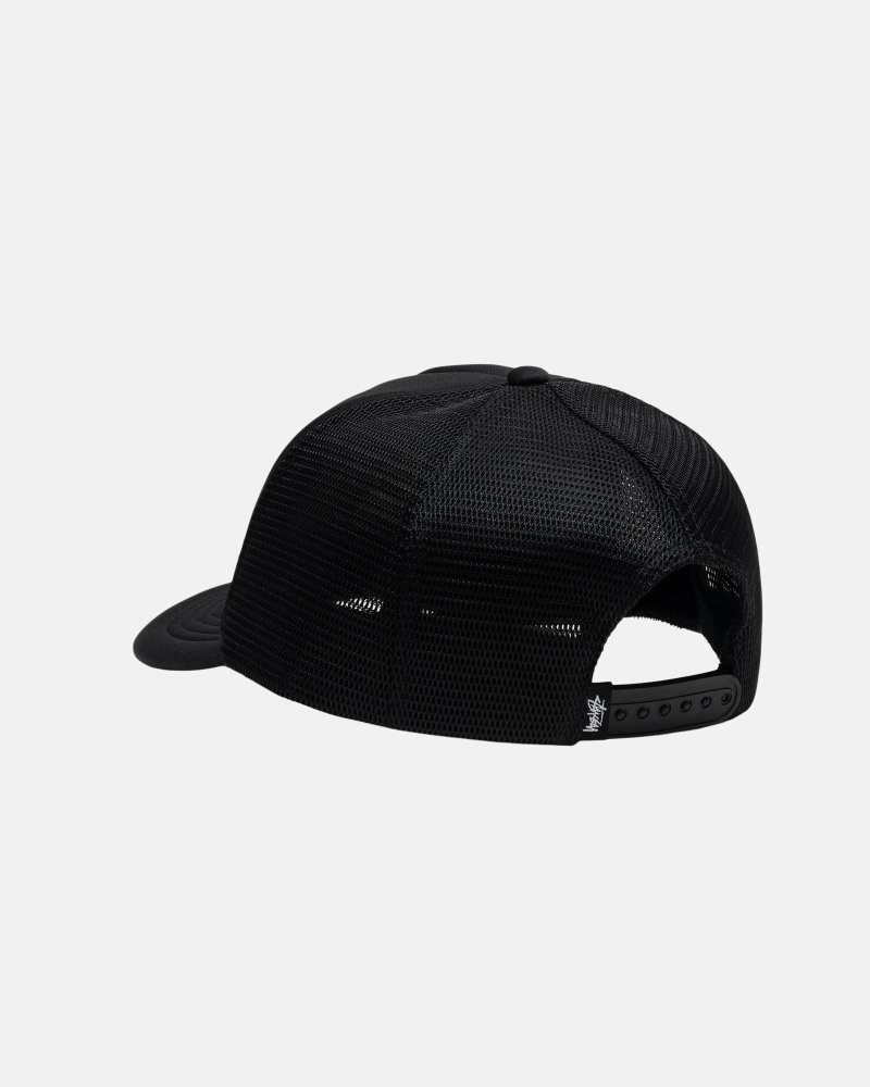 Black Men's Stussy 8 Ball Trucker Caps | CA0000371