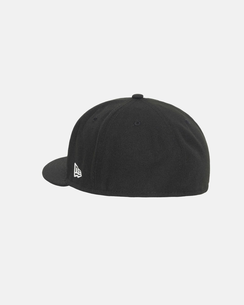 Black Men's Stussy Authentic New Era Caps | CA0000377