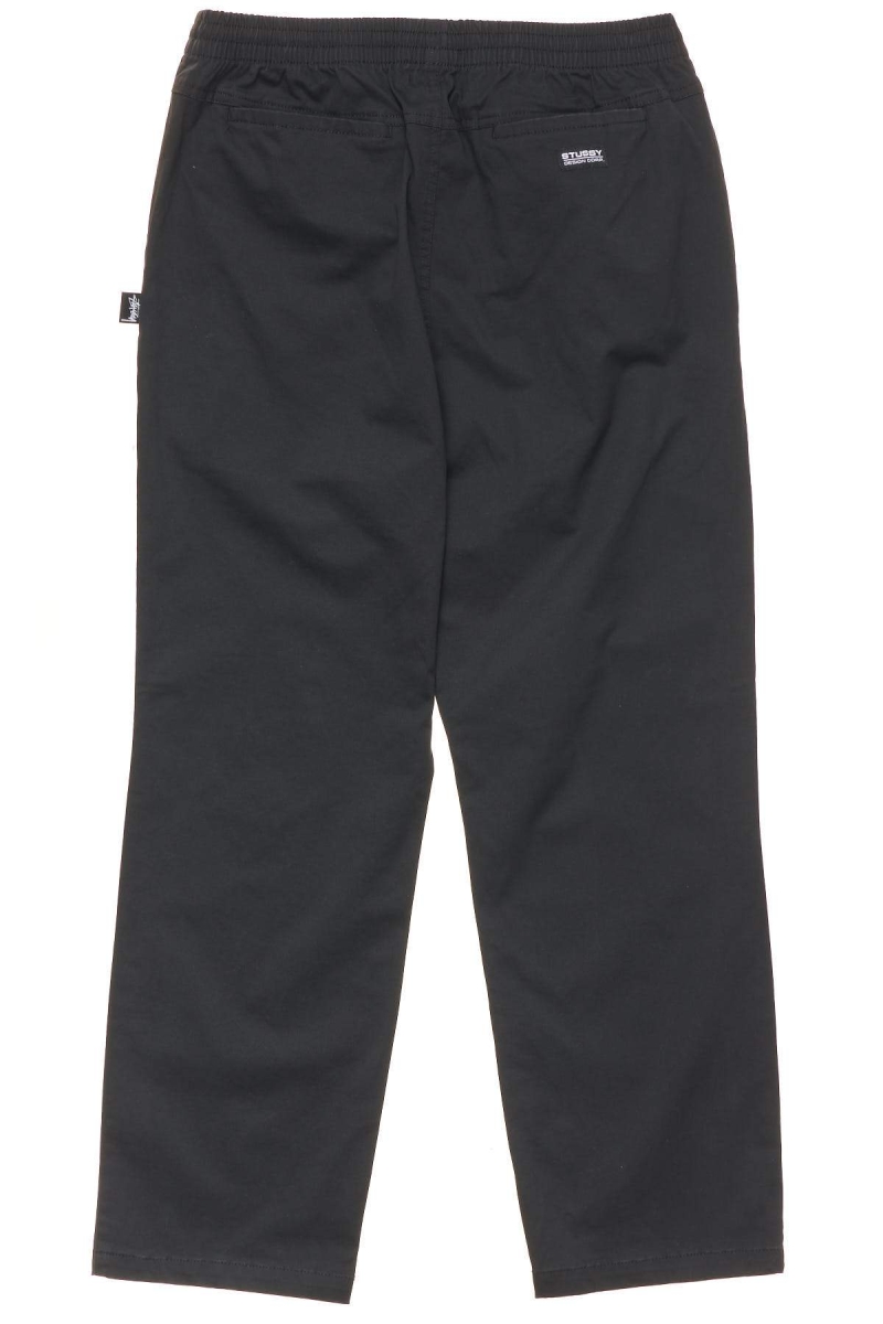 Black Men's Stussy Basic Corp Beach Pants | CA0000538