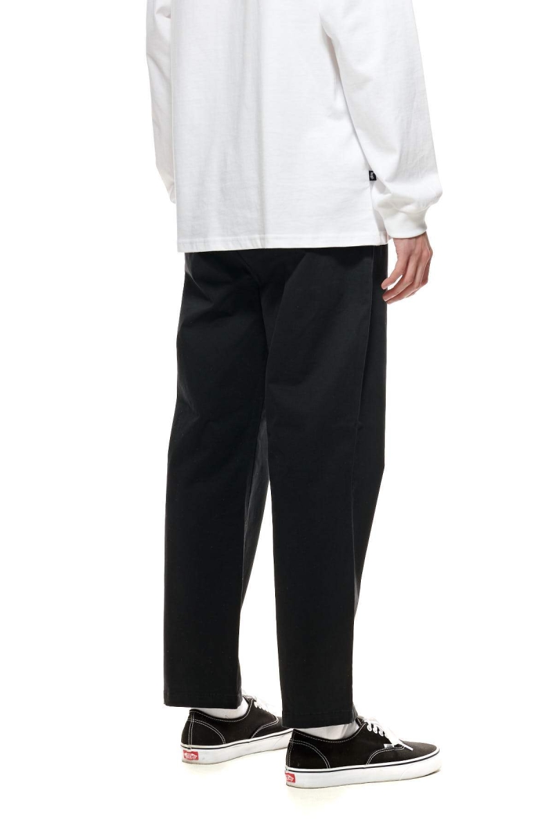 Black Men's Stussy Basic Corp Beach Pants | CA0000538