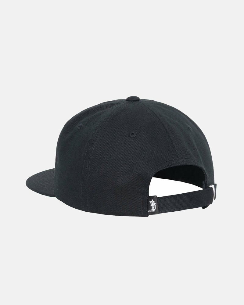 Black Men's Stussy Basic Strapback Caps | CA0000399