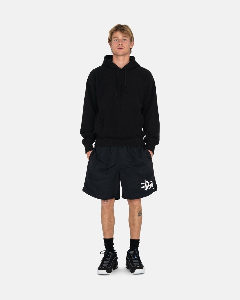 Black Men's Stussy Big Basic Shorts | CA0000621