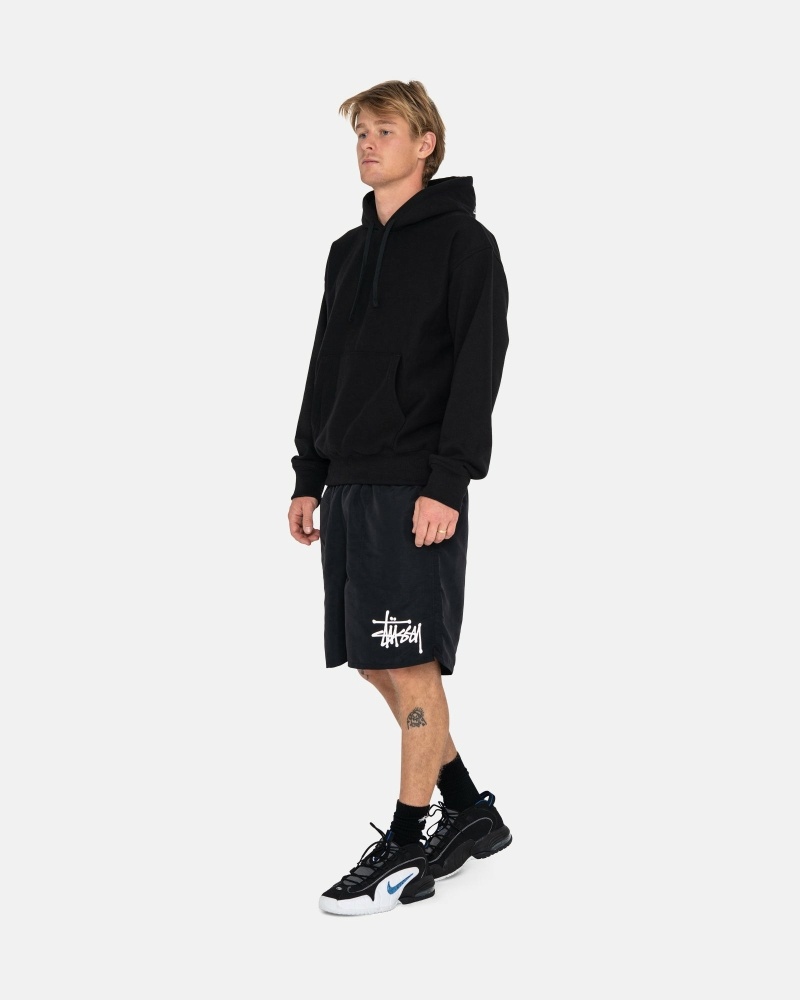 Black Men's Stussy Big Basic Shorts | CA0000621