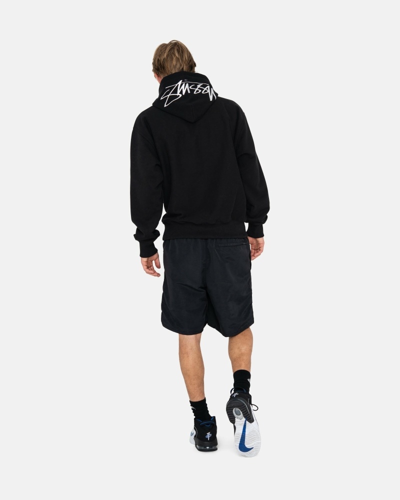 Black Men's Stussy Big Basic Shorts | CA0000621