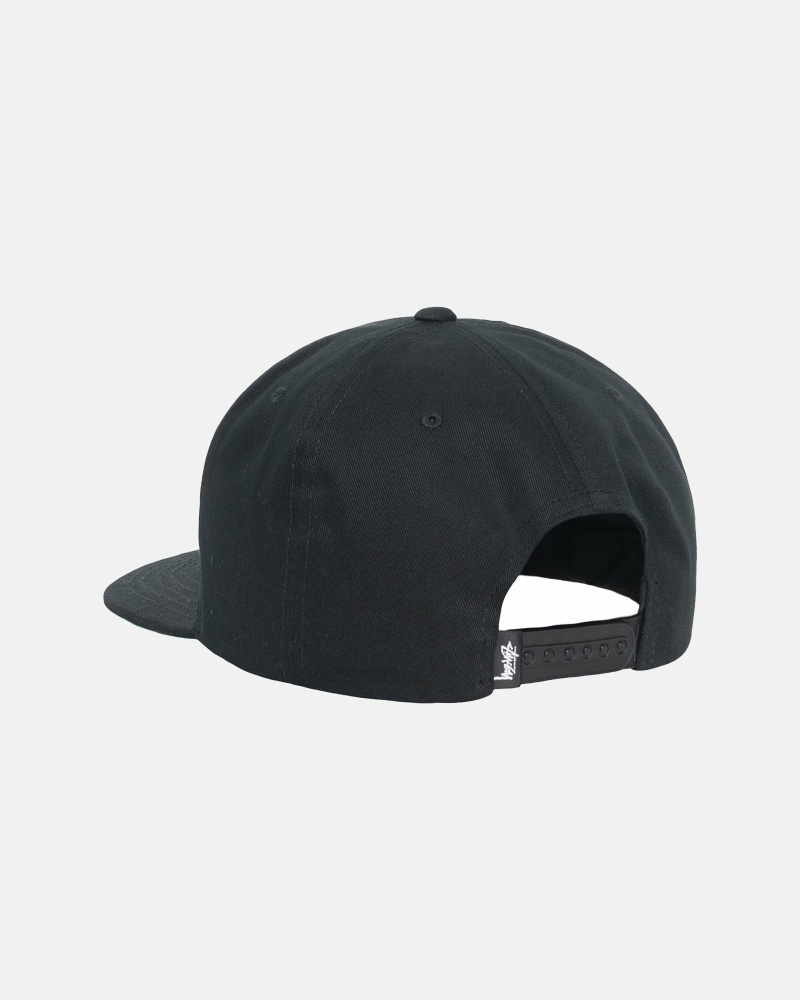 Black Men's Stussy Big Stock Point Crown Caps | CA0000412