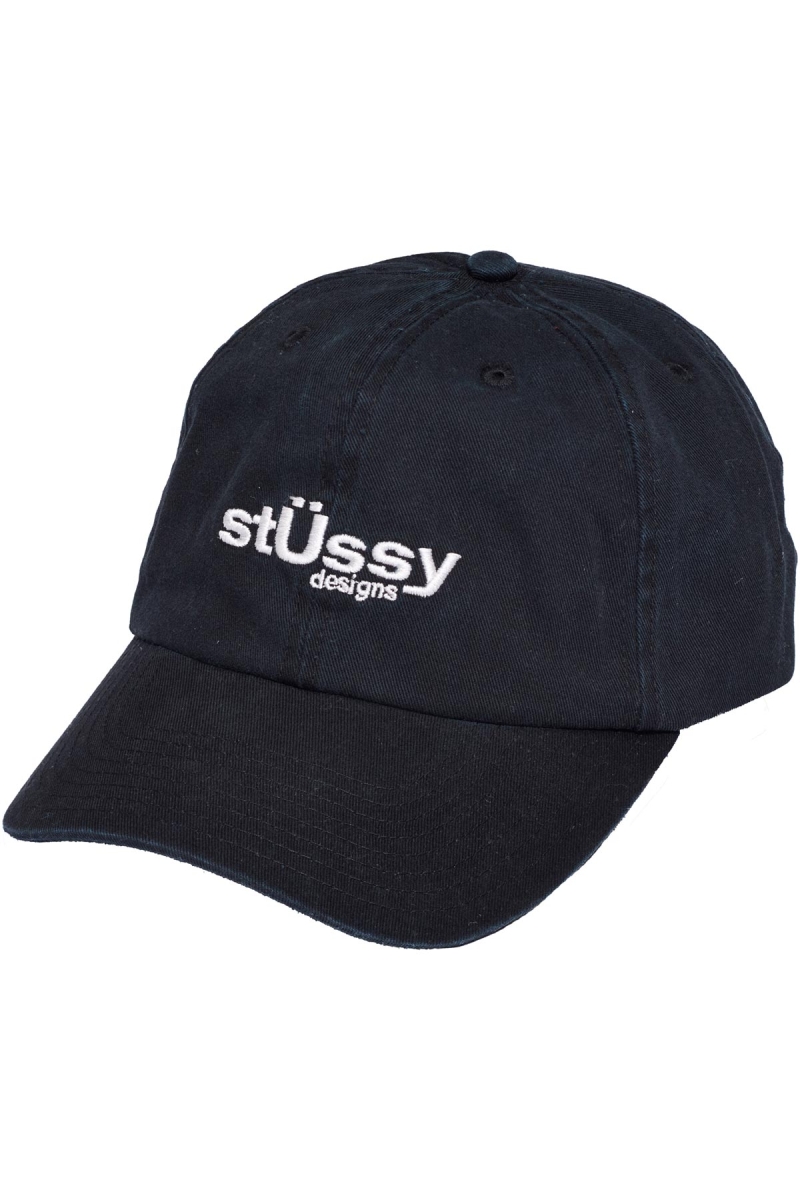 Black Men\'s Stussy Big U Low Pro Hats | CA0000415