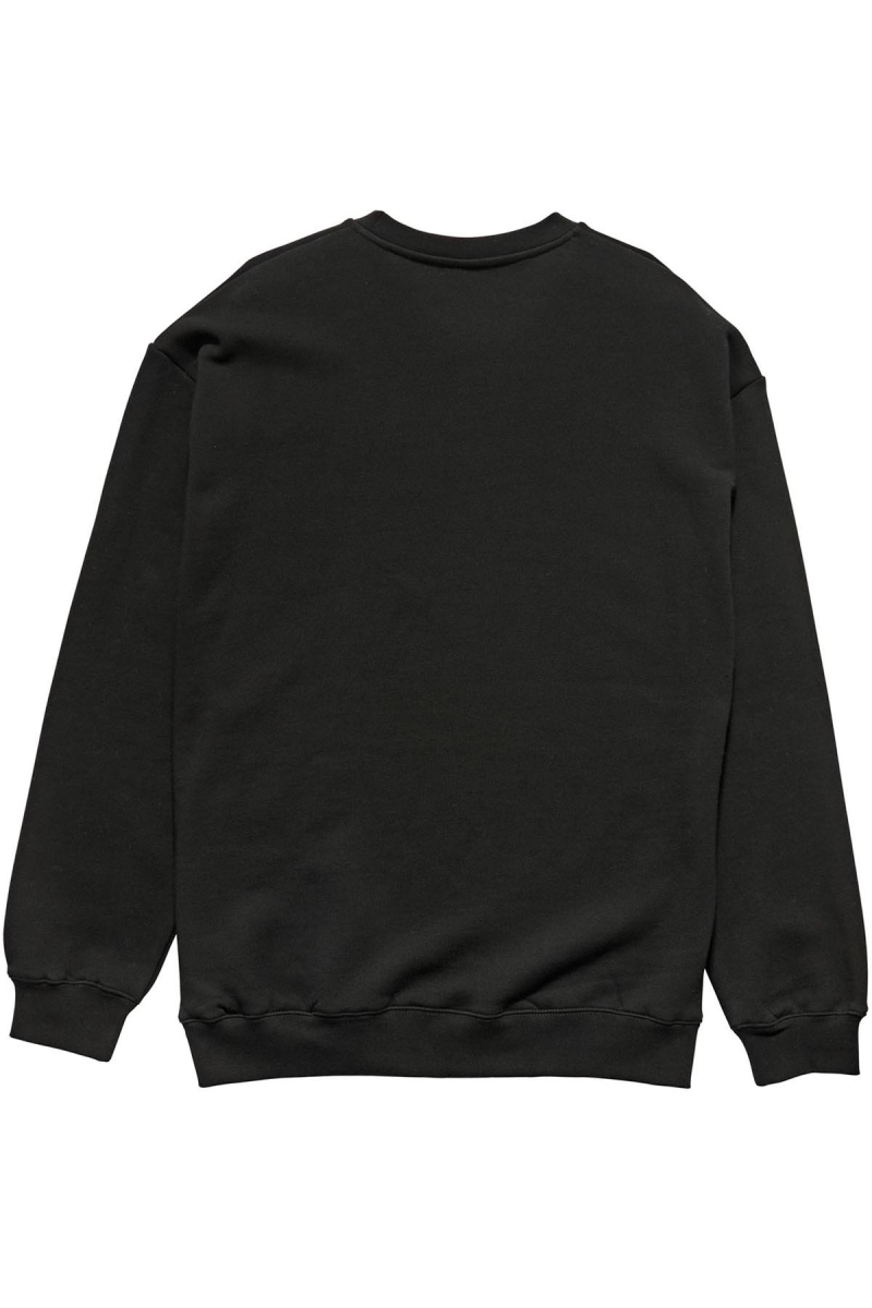 Black Men's Stussy Copyright Crown Crew Sweaters | CA0000828