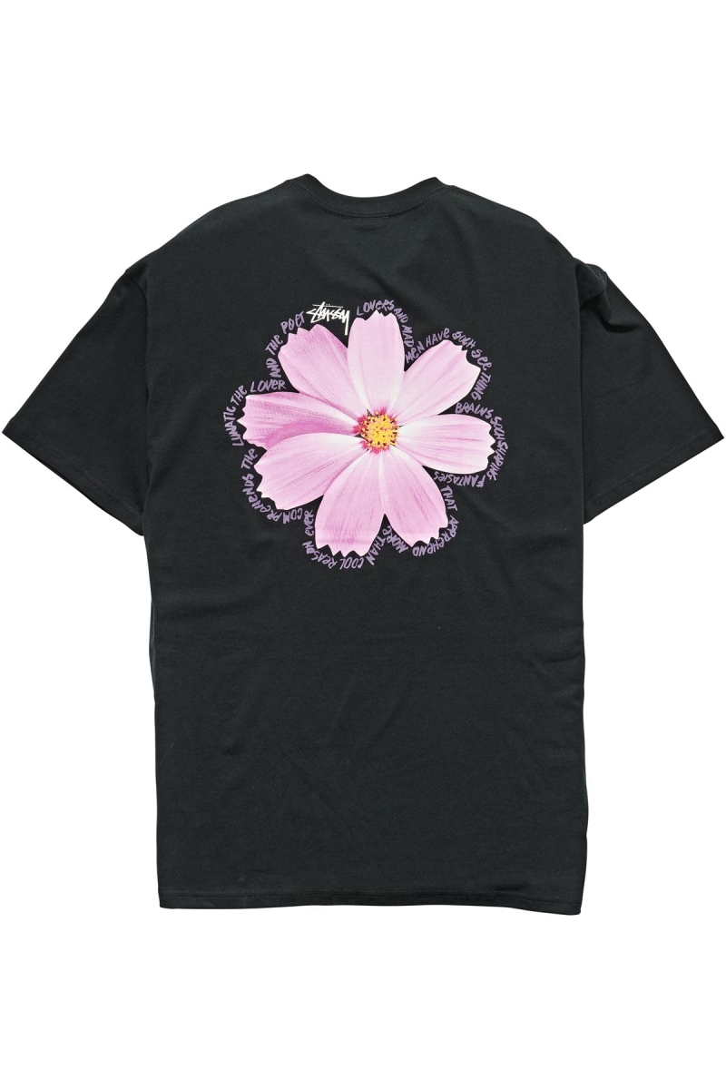 Black Men's Stussy Cosmos SS T Shirts | CA0000136