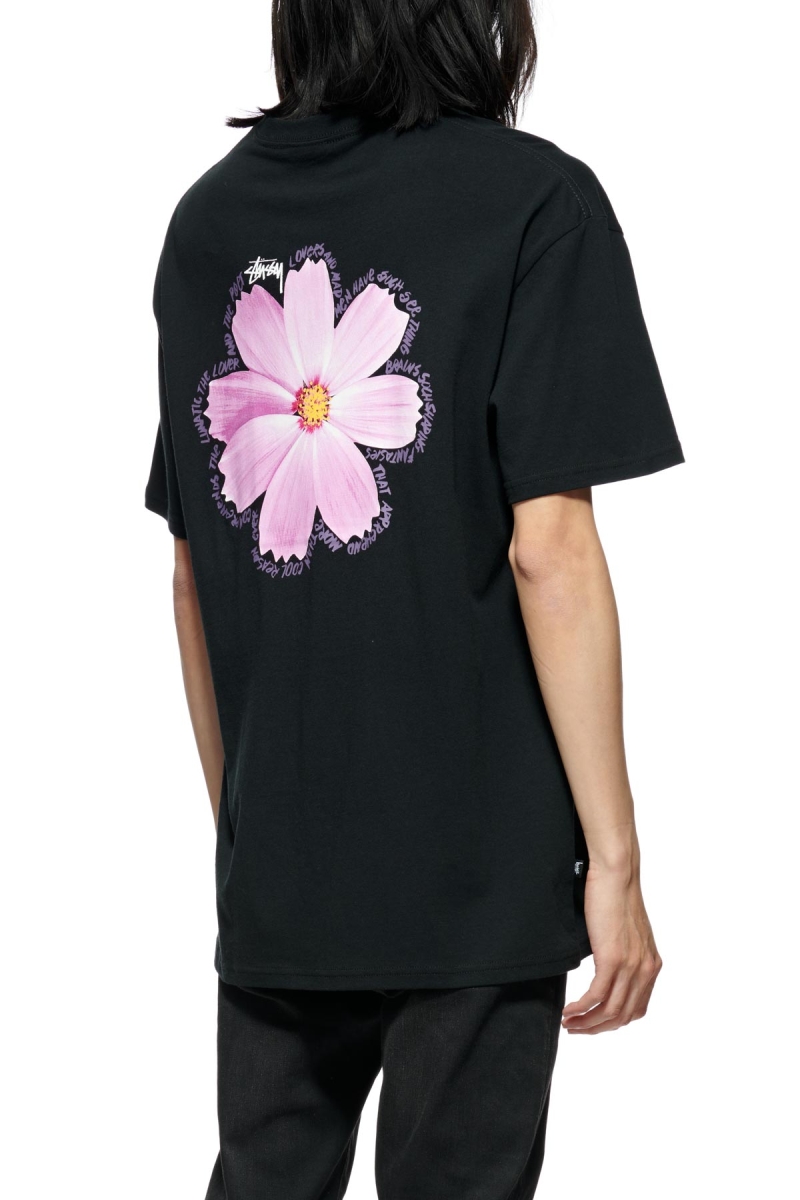 Black Men's Stussy Cosmos SS T Shirts | CA0000136