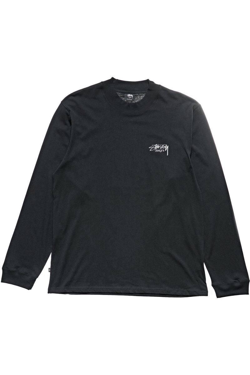 Black Men\'s Stussy Design Sweatshirts | CA0000914