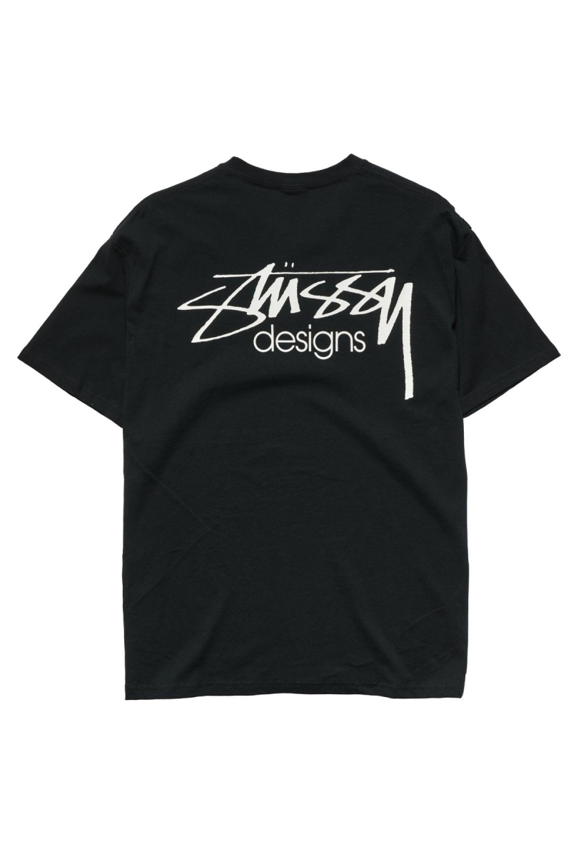 Black Men's Stussy Designs SS Tee Sportswear | CA0000757