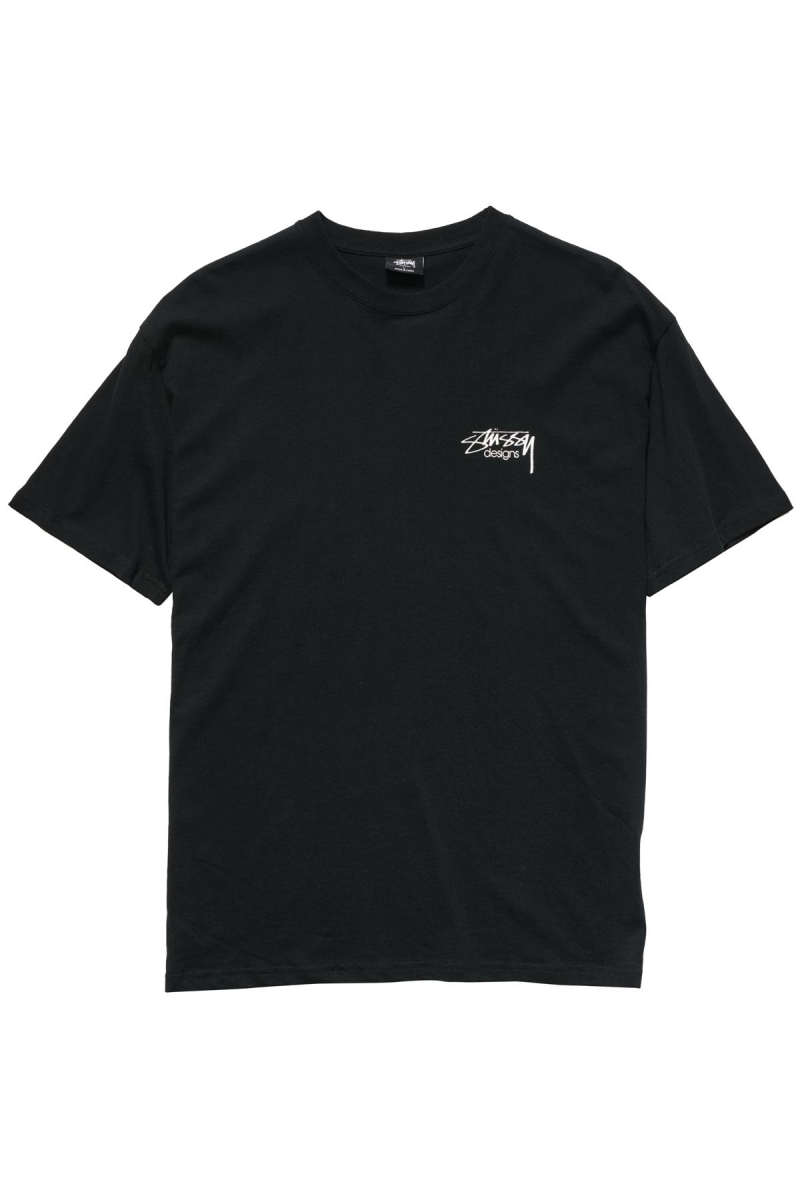 Black Men\'s Stussy Designs SS Tee Sportswear | CA0000757