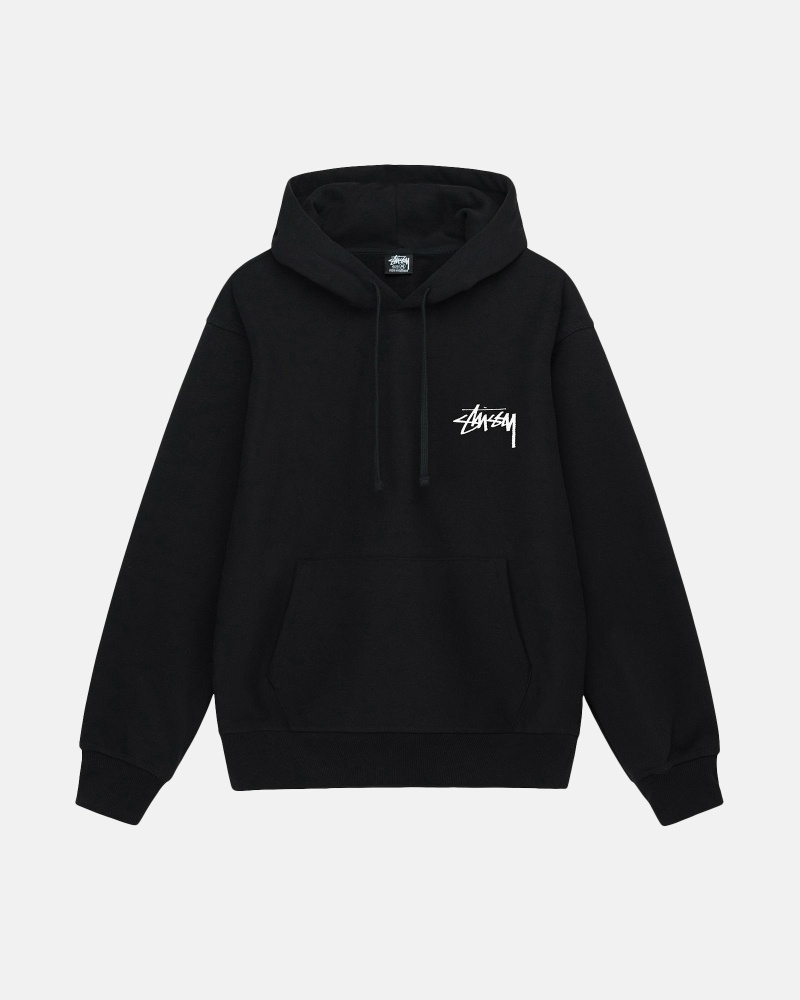 Black Men's Stussy Diced Out Hoodies | CA0000034