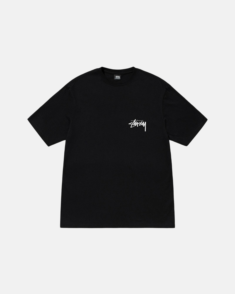 Black Men's Stussy Diced Out T Shirts | CA0000161