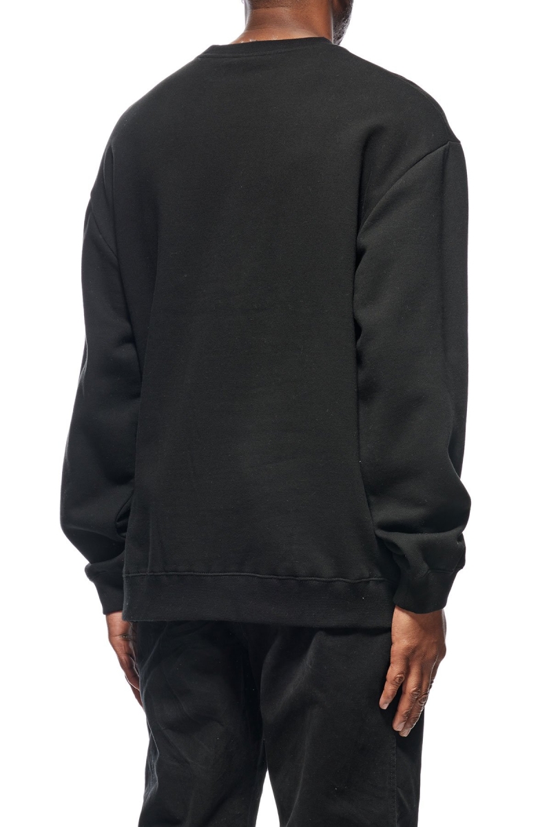 Black Men's Stussy Graffiti Crew Sweaters | CA0000835