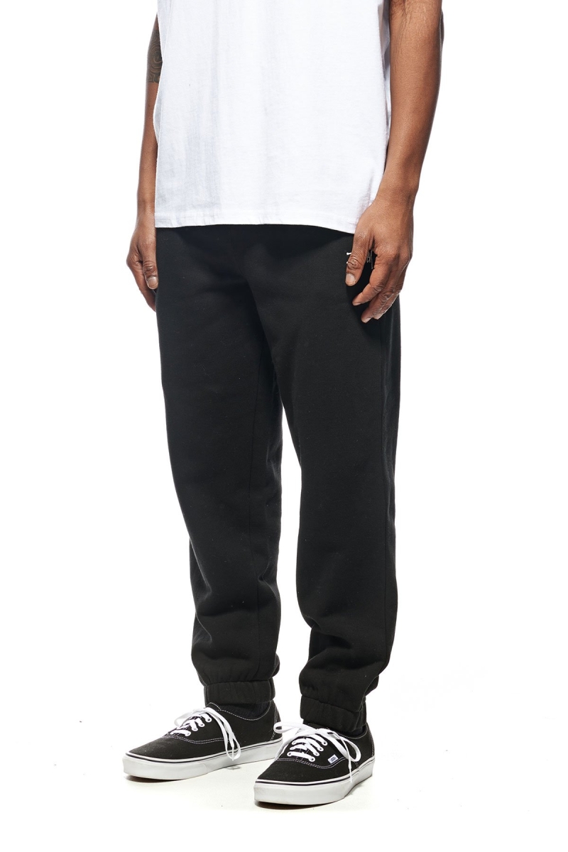 Black Men's Stussy Graffiti Fleece Trackpant Sportswear | CA0000765