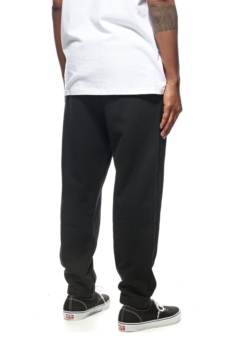 Black Men's Stussy Graffiti Fleece Trackpant Sportswear | CA0000765