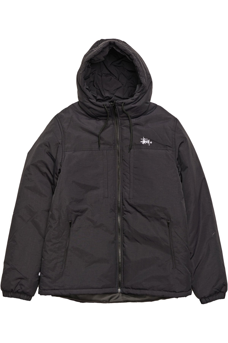 Black Men\'s Stussy Graffiti Hooded Spray Jackets | CA0000340