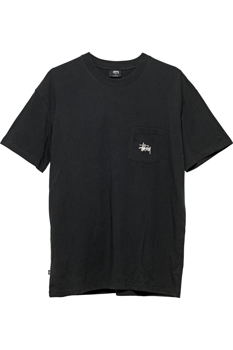 Black Men\'s Stussy Graffiti Pocket T Shirts | CA0000182