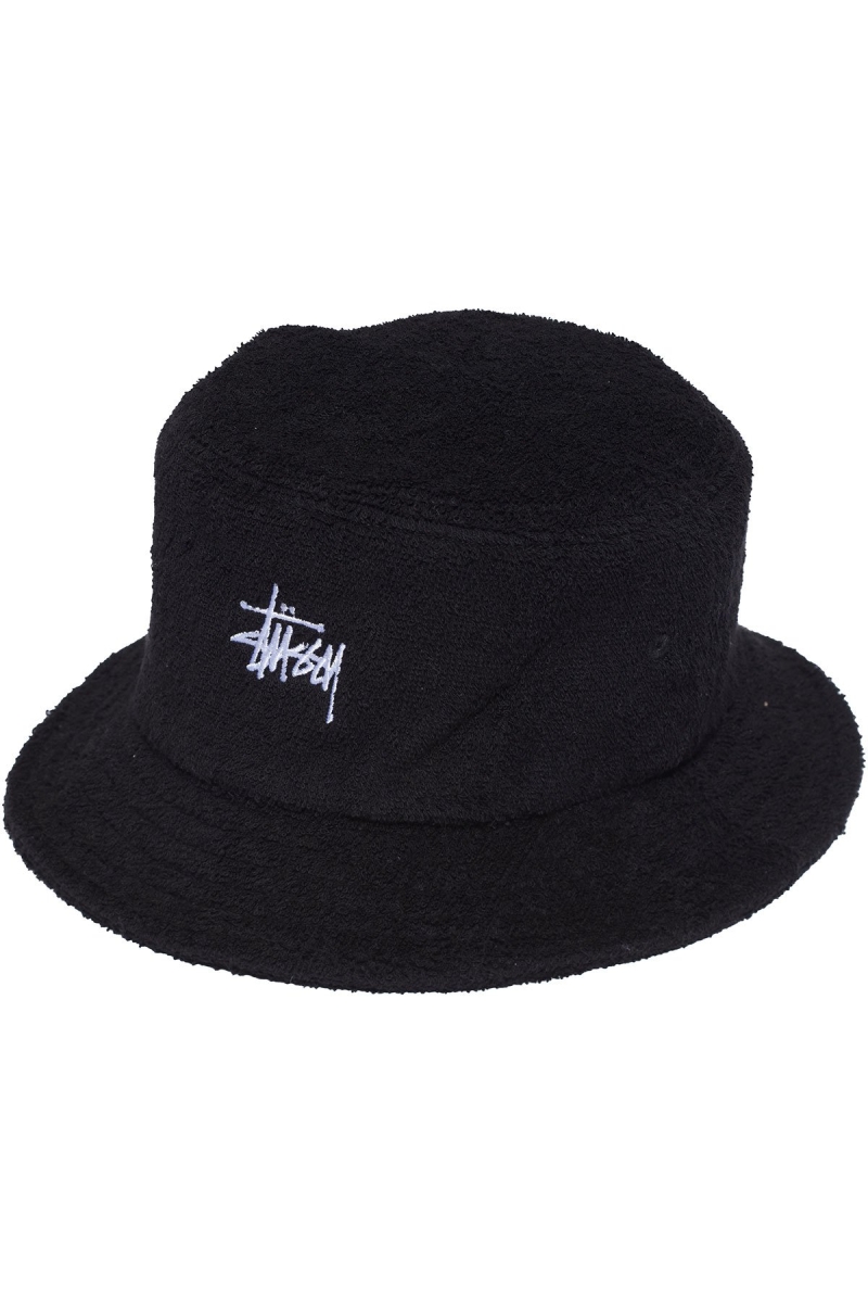 Black Men\'s Stussy Graffiti Terry Bucket Hats | CA0000459