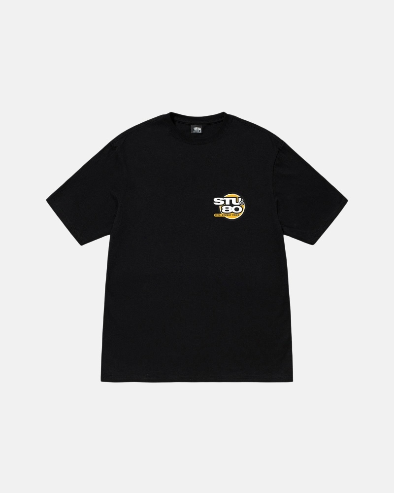 Black Men's Stussy Hot 80 T Shirts | CA0000214