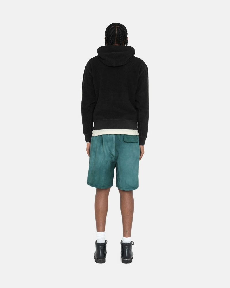 Black Men's Stussy Inside Out Fleece Hoodies | CA0000045