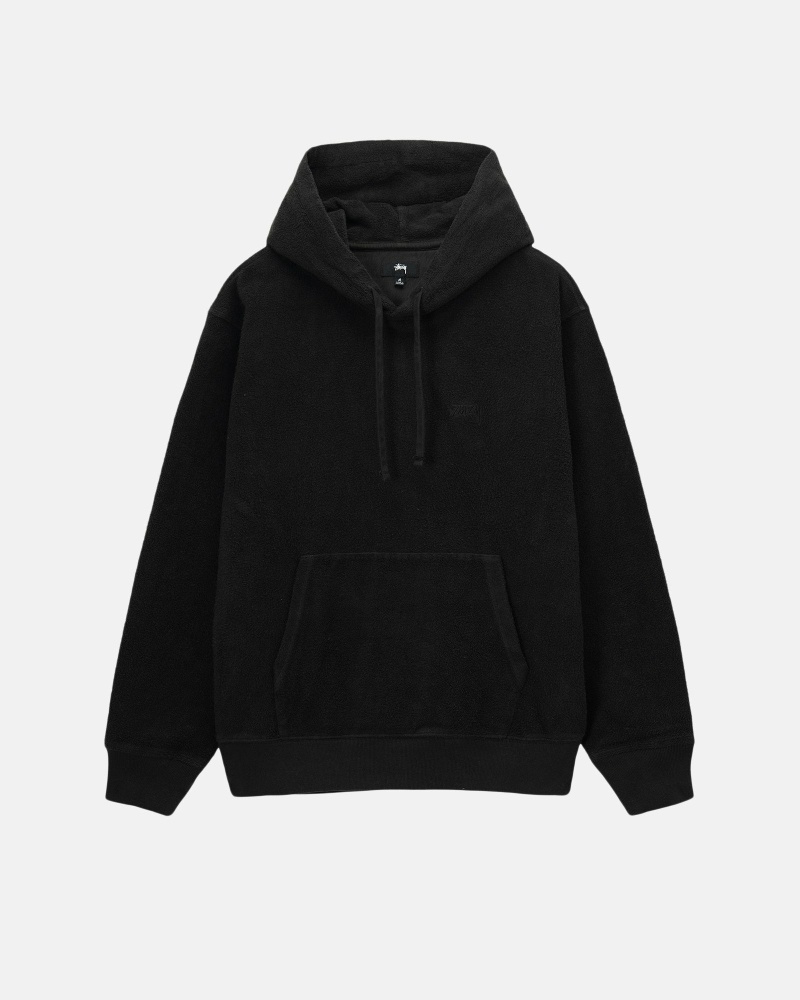 Black Men\'s Stussy Inside Out Fleece Hoodies | CA0000045