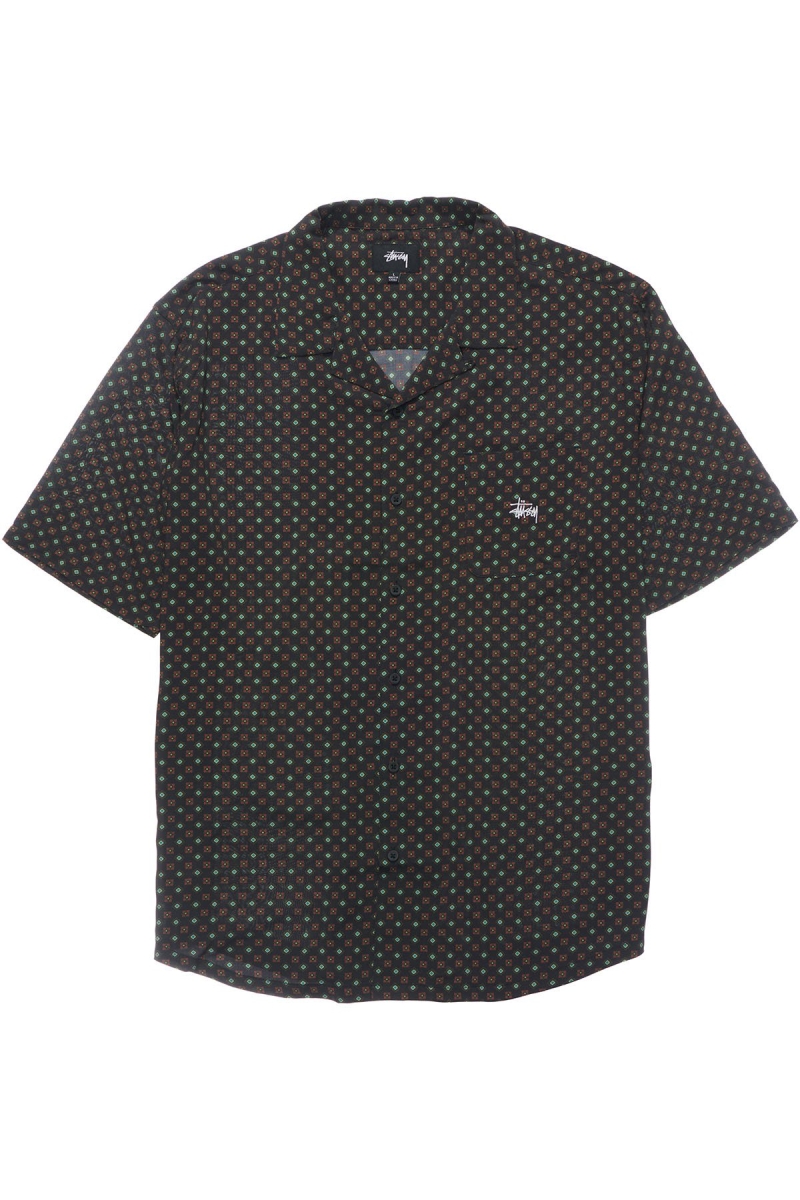 Black Men\'s Stussy Liberty SS Shirts | CA0000316