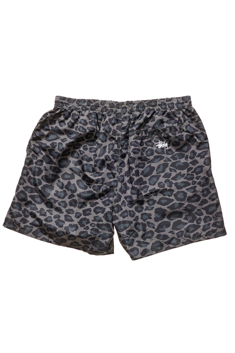 Black Men's Stussy Nylon Big Beach Shorts | CA0000653