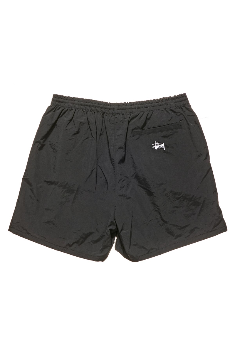 Black Men's Stussy Nylon Big Beach Shorts | CA0000654