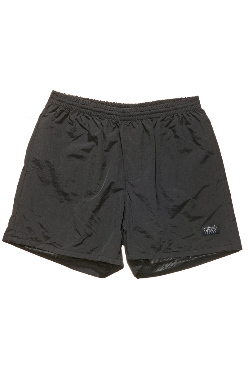 Black Men\'s Stussy Nylon Big Beach Shorts | CA0000654