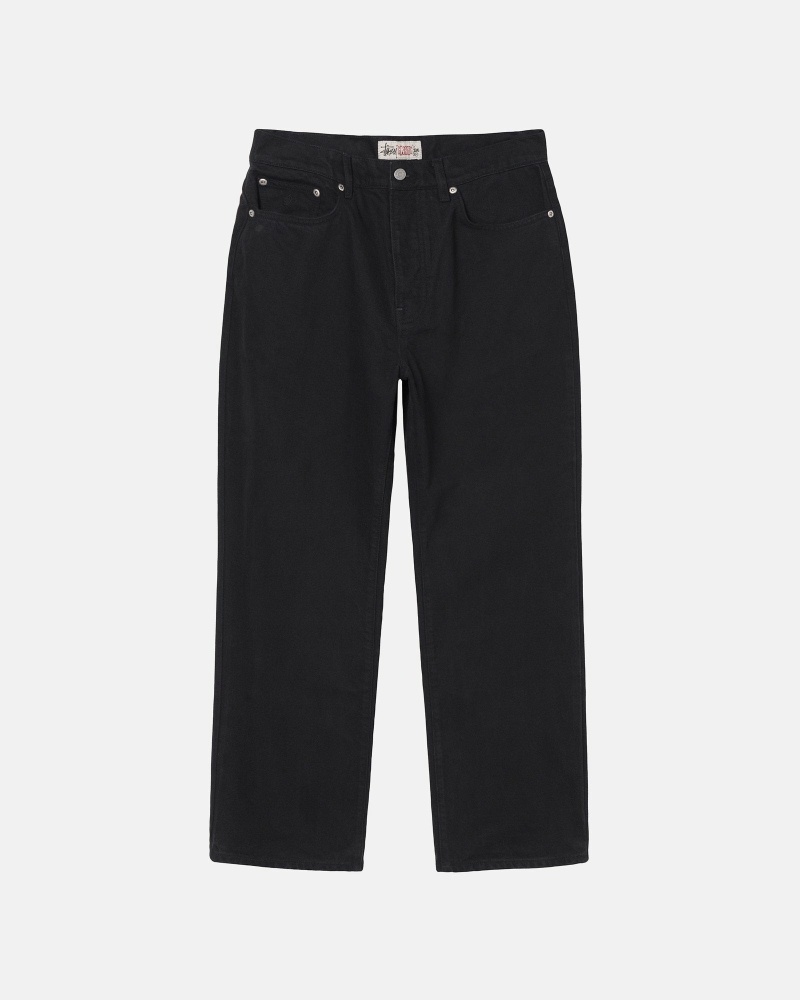 Black Men\'s Stussy Overdyed Classic Jeans | CA0000523