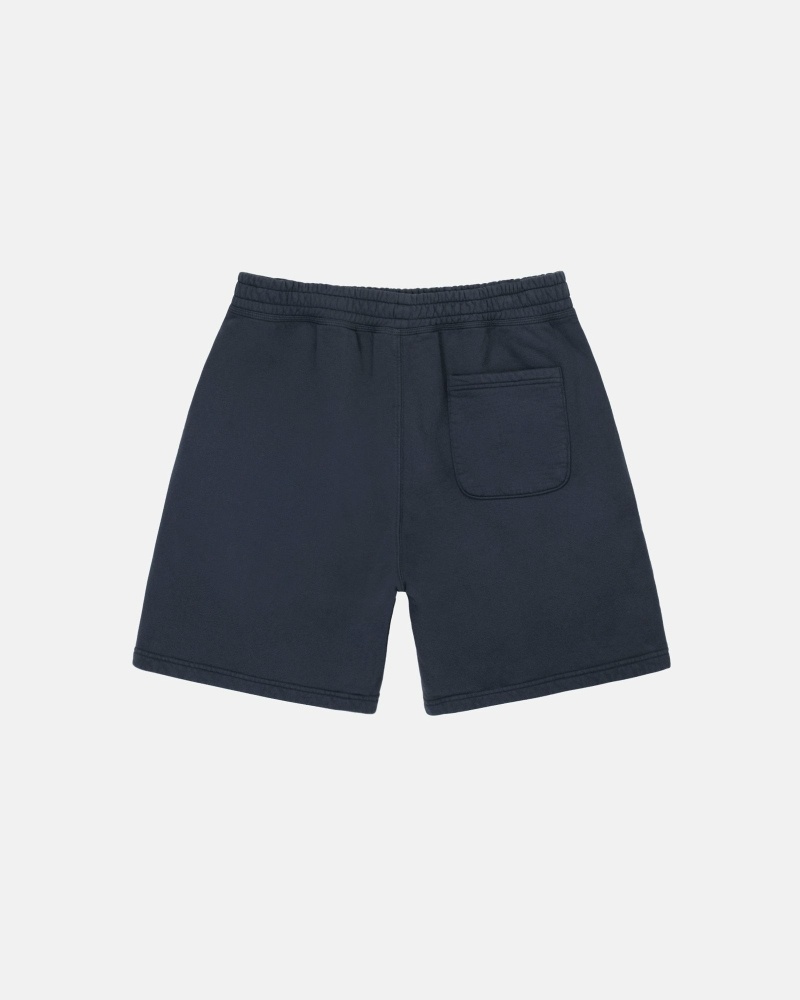 Black Men's Stussy Overdyed Stock Logo Shorts | CA0000655