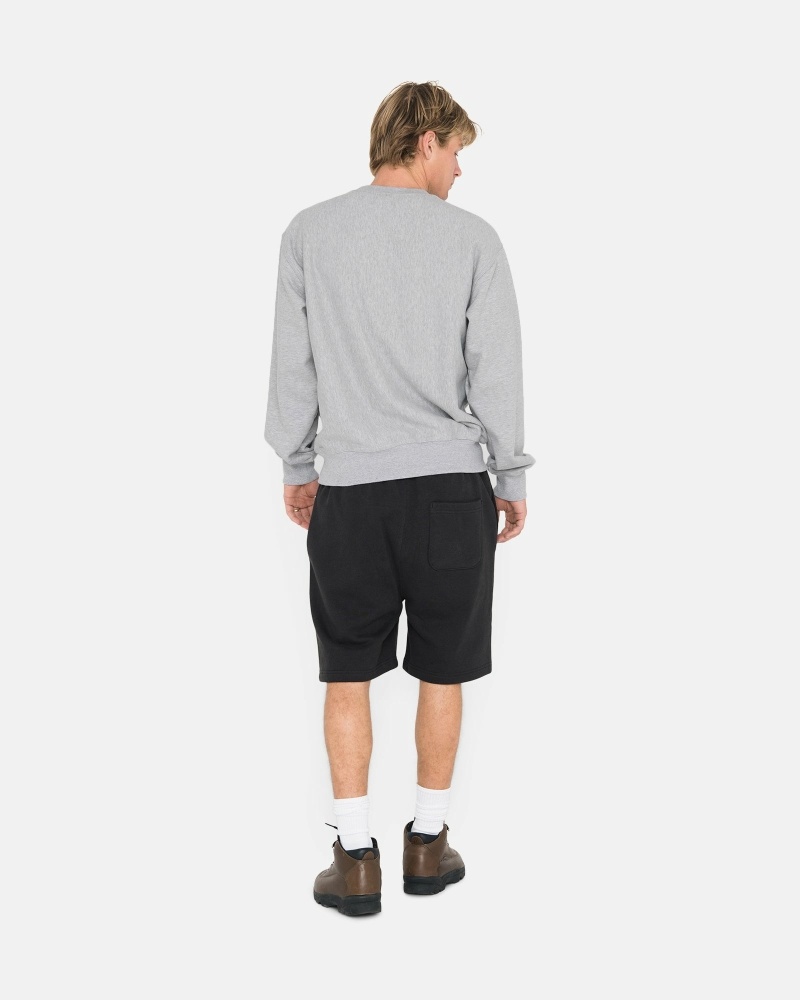 Black Men's Stussy Overdyed Stock Logo Shorts | CA0000659