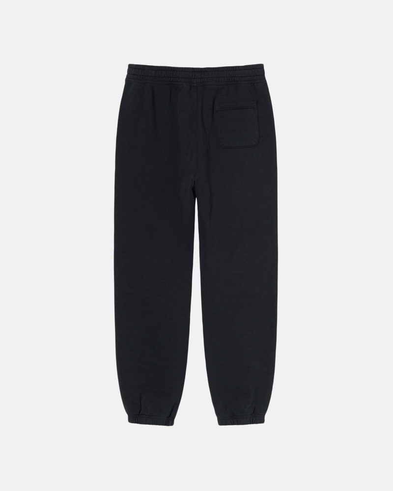 Black Men's Stussy Overdyed Stock Logo Sweatpants | CA0000884