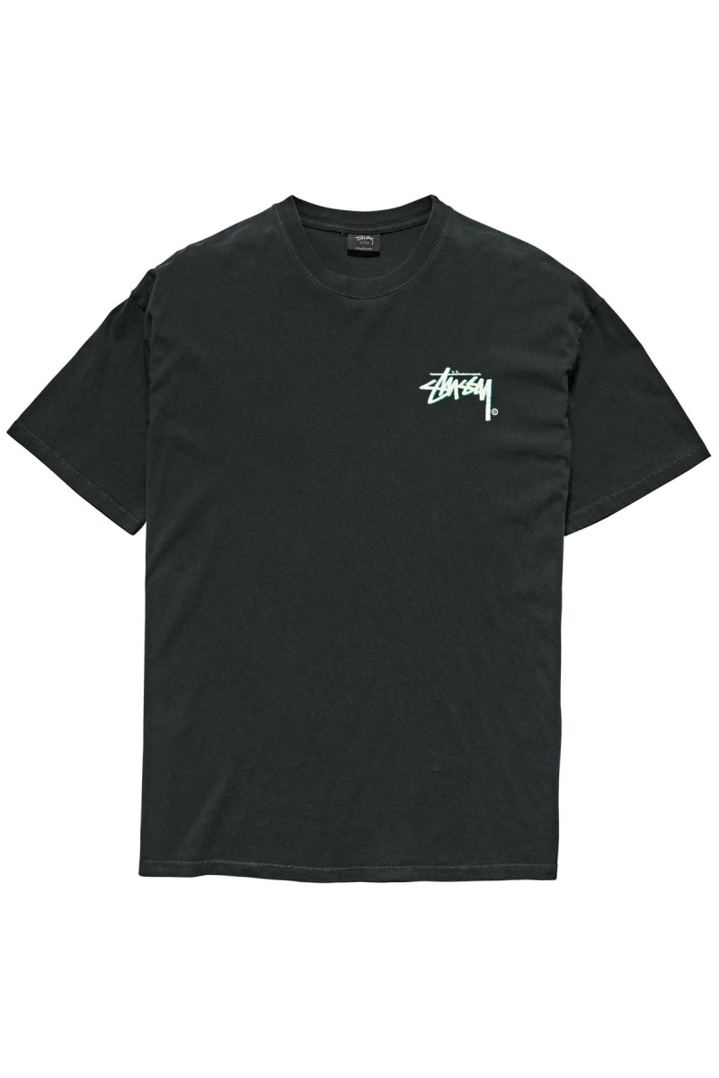 Black Men\'s Stussy Shadow Stock SS T Shirts | CA0000261