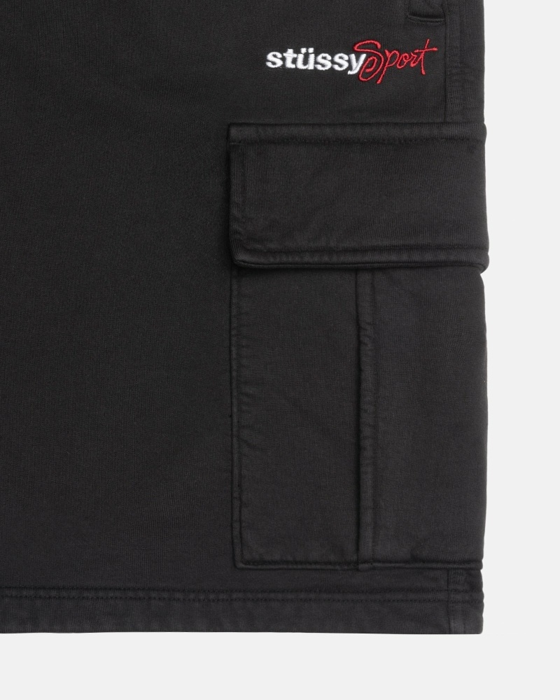 Black Men's Stussy Sport Cargo Cargo Pants | CA0000597