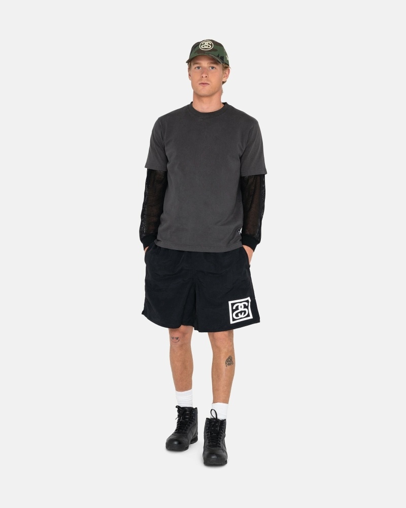 Black Men's Stussy Ss-Link Shorts | CA0000683