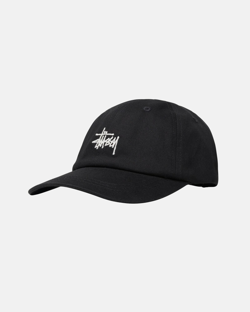 Black Men's Stussy Stock Low Pro Caps | CA0000491